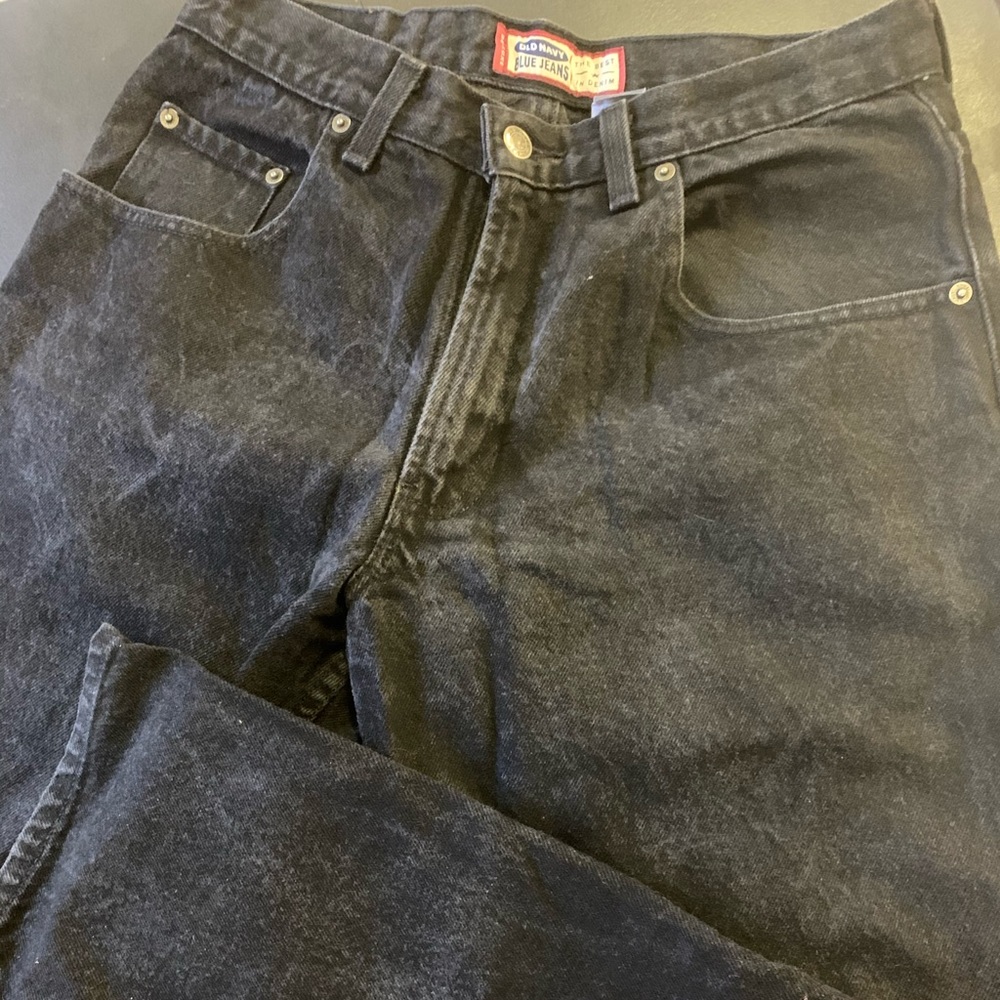 NEW Black Jeans 31x30 Straight Leg vintage 90s